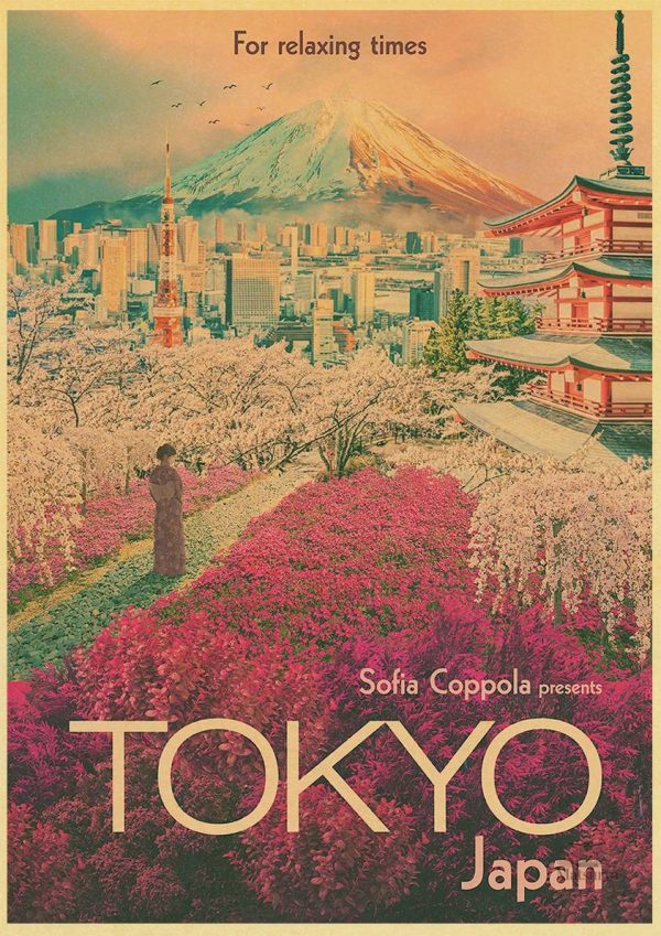 affiche-fleurs-vintage-1 Affiche fleurs vintage japonaise au style artistique