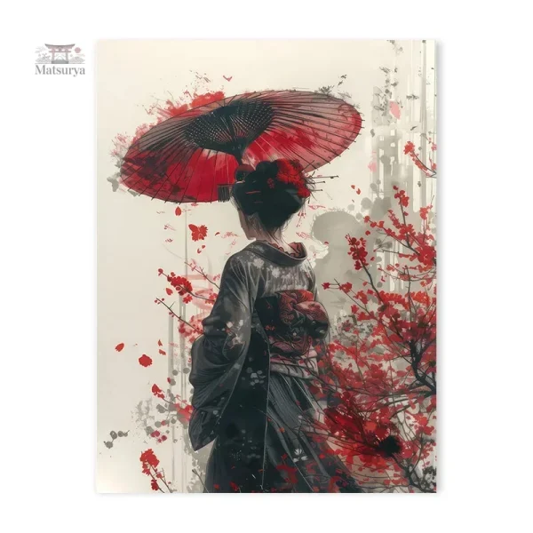affiche-japonaise-femme-avec-ombrelle-en-main-1 Affiche Japonaise Femme avec Ombrelle en Main