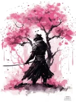 Affiche Japonaise Guerrier Samouraï