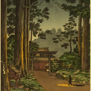 Affiche Japonaise Petite Maison en Forêt