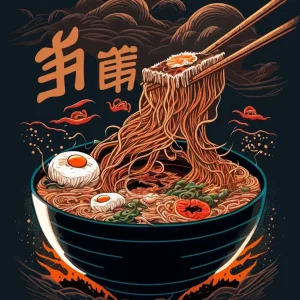 Affiche japonaise Ramen décorative pour cuisine