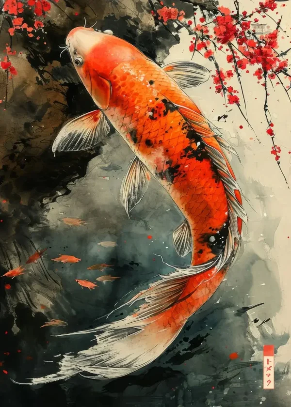 Affiche décorative inspirée de l'art japonais