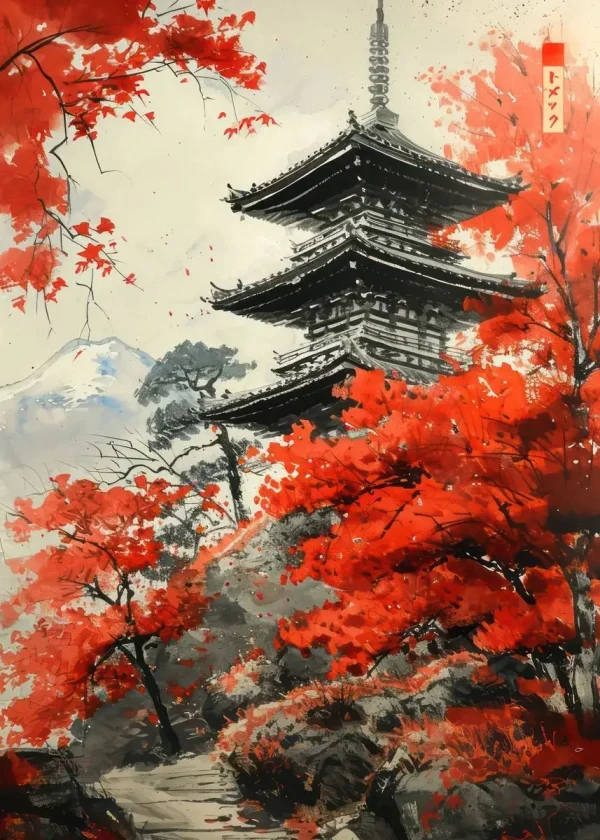 Décoration murale en toile avec style japonais