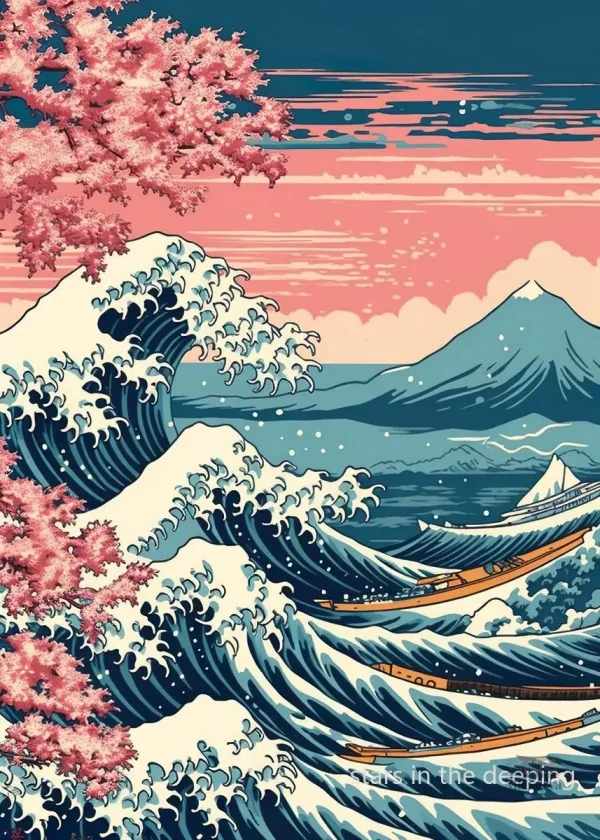 affiche-japonaise-vague-de-kanagawa-1 Affiche Vague de Kanagawa