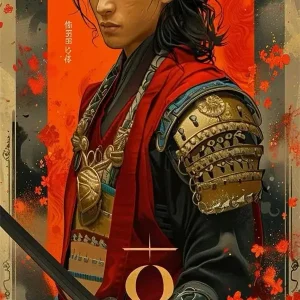 Affiche vintage samouraï japonais