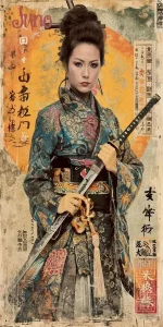 Illustration d'un samouraï japonais classique