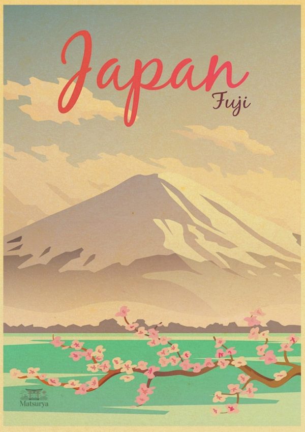 affiche-montagne-vintage-1 Affiche Montagne Vintage au style japonais