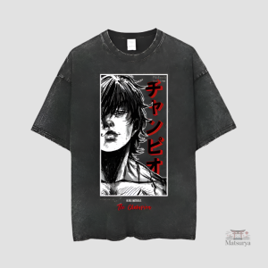 T-shirt japonais style délavé pour un look décontracté