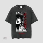 T-shirt délavé inspiré du Japon, confort optimal