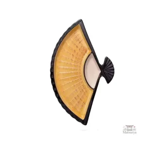 Assiette à collation en forme d'éventail, style asiatique
