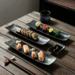Assiette à sushi en céramique japonaise