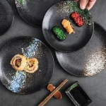 Assiette céramique japonaise élégante