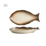 Assiette poisson japonaise pour présentation de plats