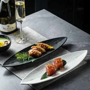 Assiette Japonaise À Sushi de Luxe en céramique élégante