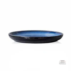 Assiette japonaise design bleu