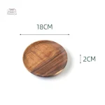 Assiette japonaise en bois naturel