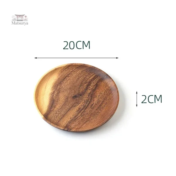 Assiette en bois pour repas japonais