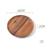 Assiette en bois artisanale japonaise
