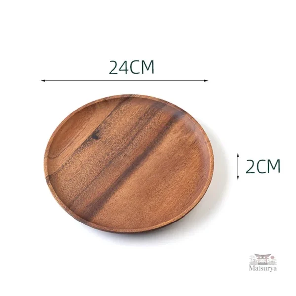 Assiette en bois artisanale japonaise