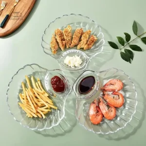 Assiette japonaise en forme de coquillage