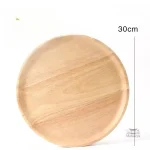 Assiette en bois artisanale au design japonais classique