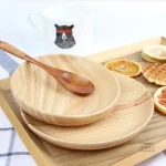 Assiette en bois pour services japonais
