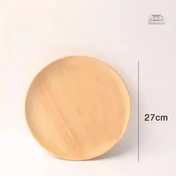 Assiette en bois pour cuisine japonaise raffinée