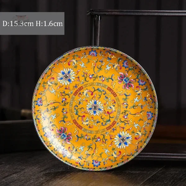 Assiette céramique avec motifs japonais