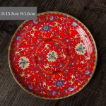 Assiette en céramique japonaise à motifs