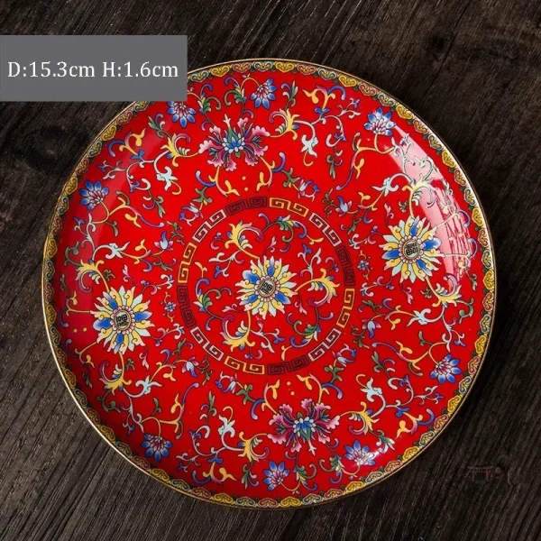 Assiette en céramique japonaise à motifs