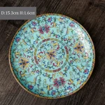 Assiette japonaise en céramique colorée