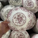 Assiette Japonaise Fleurie décorative en céramique