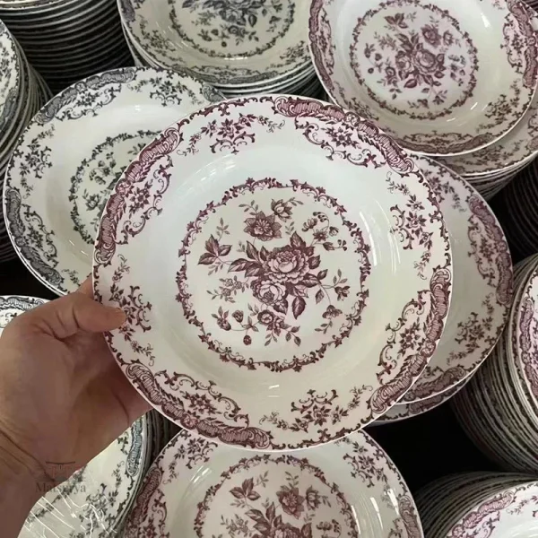 assiette-japonaise-fleurie-1 Assiette Japonaise Fleurie décorative en céramique