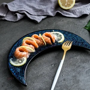 Assiette japonaise Lune design élégant et raffiné