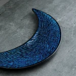 Assiette en céramique au motif lunaire japonais