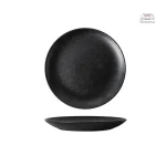Assiette japonaise noire, design minimaliste chic
