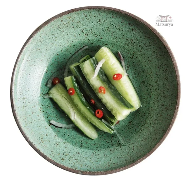 Assiette ronde en céramique japonaise pour restaurant et maison