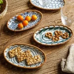 Assiette en rotin, style japonais traditionnel et élégant