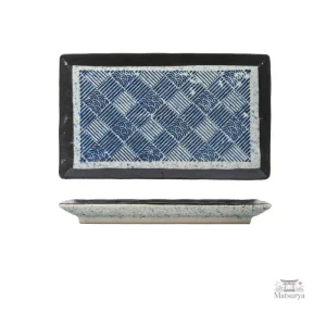 Assiette japonaise de forme rectangulaire