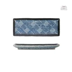 Vaisselle japonaise : assiette rectangulaire