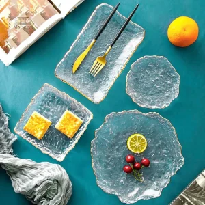 Assiette martelée japonaise pour service élégant