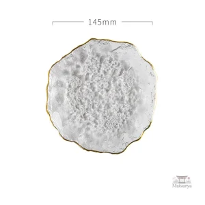 Accessoire de table japonais, assiette ronde martelée