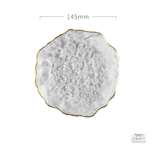 Accessoire de table japonais, assiette ronde martelée