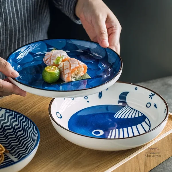 assiette-japonaise-stylee-1 Assiette japonaise stylée en céramique élégante