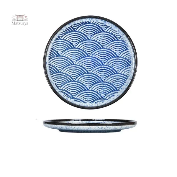 Assiette en céramique inspirée du design japonais