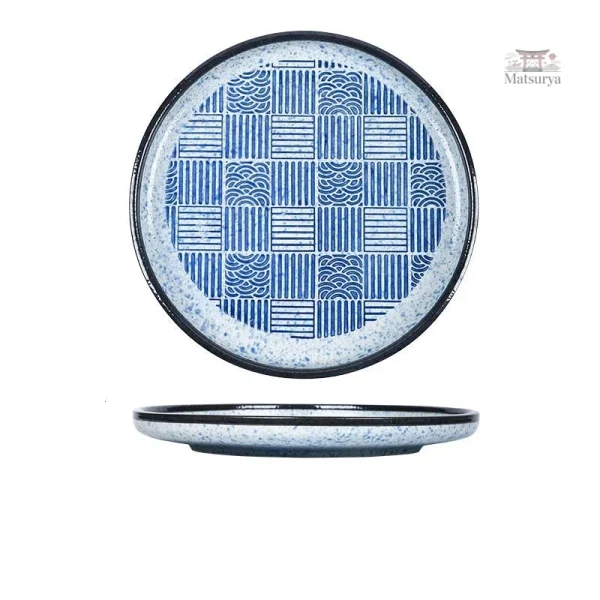 Assiette en céramique avec design japonais traditionnel