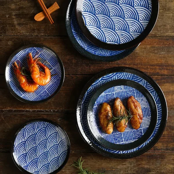 Assiette japonaise élégante pour service