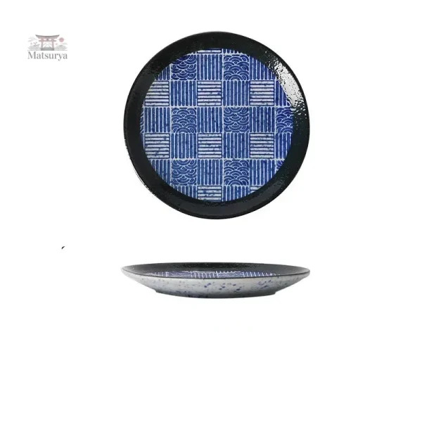 Assiette plate en céramique pour table