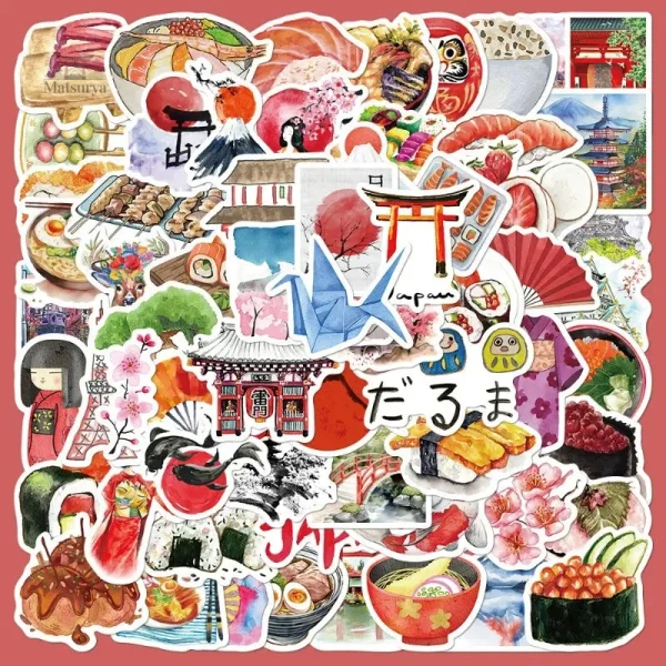 autocollants-serie-voyage-japonais-1 Autocollants Voyage Japonais, idées cadeaux originales