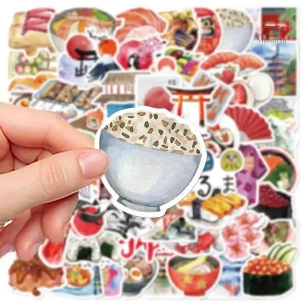 Autocollants colorés inspirés du Japon pour un cadeau unique